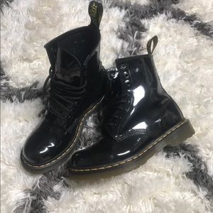 Women’s black patent dr martens